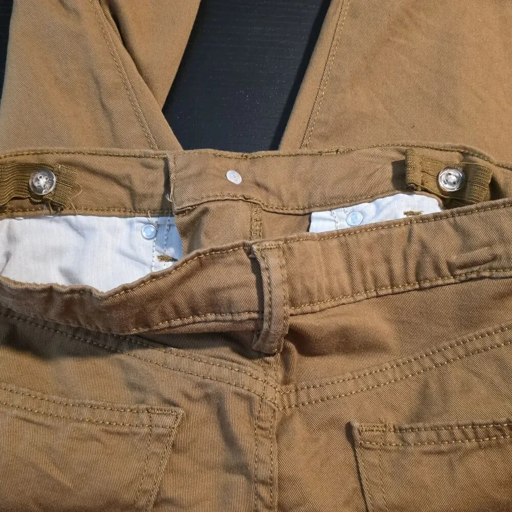 Old Navy Stretch 360 Kids Coyote Brown Khakis Slim Size 12 Casual Pants